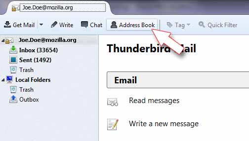 exporting thunderbird to outlook